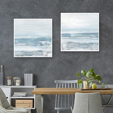 Masterpiece Soft Seas I & II Framed Canvas Wall Art Set