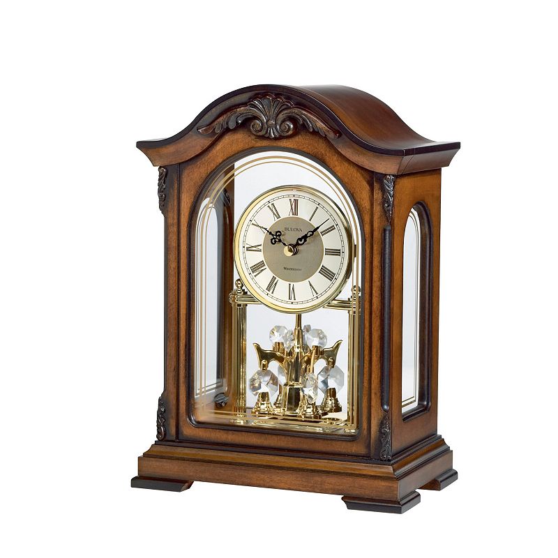 UPC 042429401013 product image for Bulova B1845 Durant Chiming Mantel Clock, Brown | upcitemdb.com