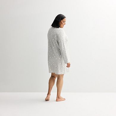 Plus Size Croft & Barrow Textured Knit Pajama Sleepshirt