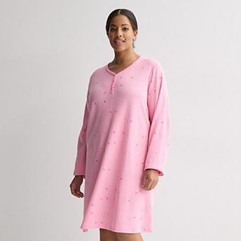 Plus Size Croft & Barrow® Textured Knit Pajama Sleepshirt
