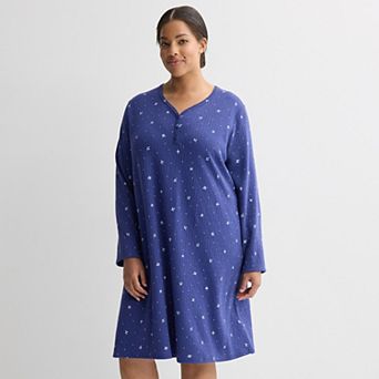 Plus Size Croft & Barrow® Textured Knit Pajama Sleepshirt