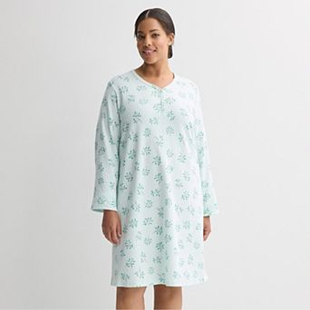 Plus Size Croft & Barrow® Textured Knit Pajama Sleepshirt