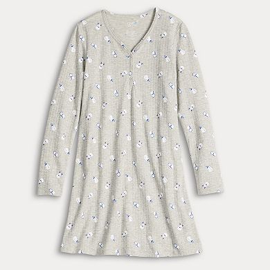 Women's Croft & Barrow Textured Knit Pajama Sleepshirt