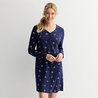 Women's Croft & Barrow® Textured Knit Pajama Sleepshirt