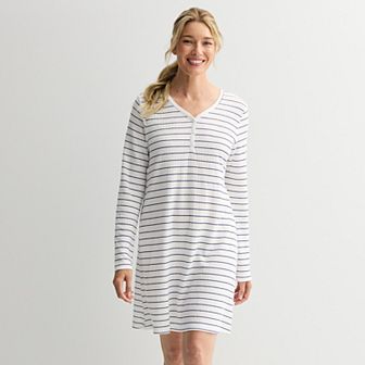 Women's Croft & Barrow® Textured Knit Pajama Sleepshirt