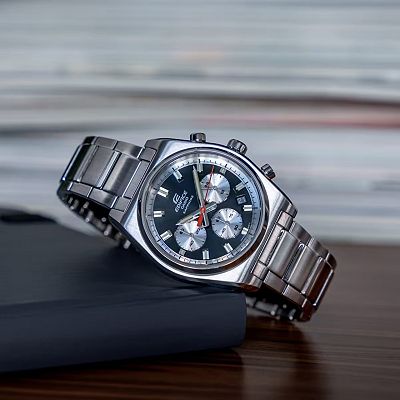 Casio Men's 40mm Edifice Motorsports Stainless Steel Silver