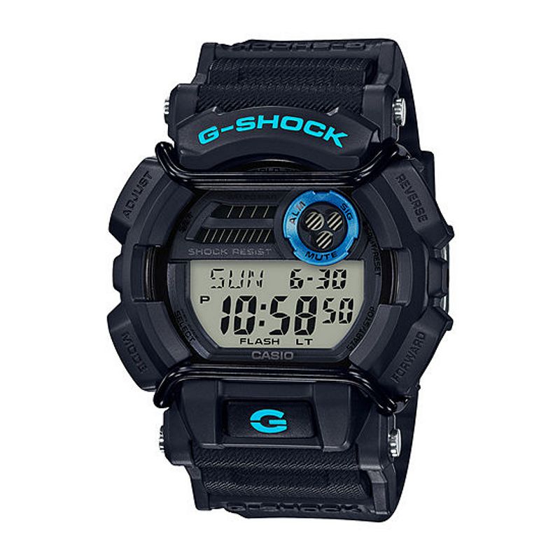Casio Men's G-Shock Digital Black Blue Sport Resin Strap Watch - GD400-1B2, Size: 55MM, Gray