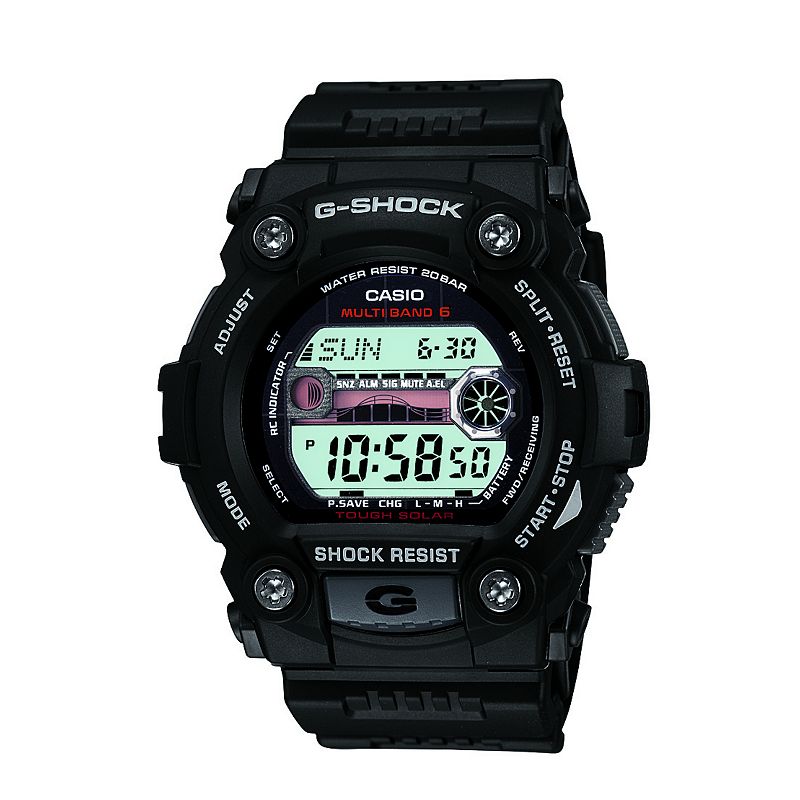 Casio Men's G-Shock Digital Black Resin Strap Watch - GW7900-1, Size: 52MM, Gray
