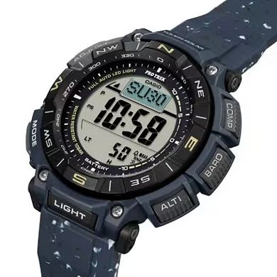 Casio Men's Pro Trek Tough Solar Digital Silicone Strap Watch - PRG-340SC-5CR