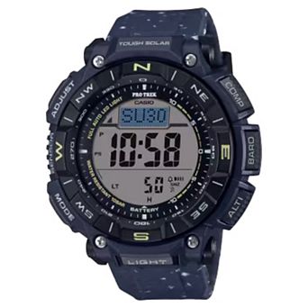 Casio Men's Pro Trek Tough Solar Digital Silicone Strap Watch - PRG-340SC-5CR