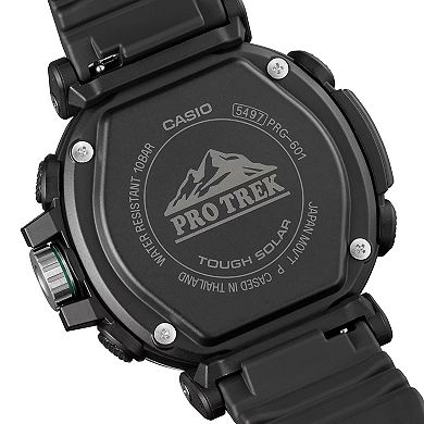 Casio Men's Pro Trek Triple Sensor Solar Black Resin Strap Watch - PRG601-1