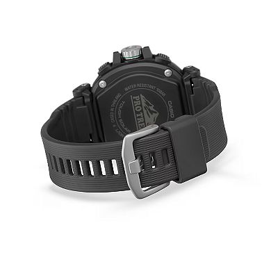Casio Men's Pro Trek Triple Sensor Solar Black Resin Strap Watch - PRG601-1