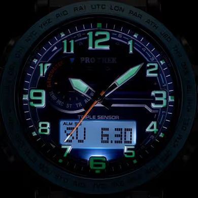 Casio Men's Pro Trek Triple Sensor Solar Nylon Strap Watch - PRG601YB-3