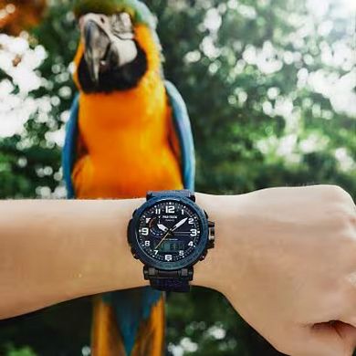 Casio Men's Pro Trek Triple Sensor Solar Nylon Strap Watch - PRG601YB-3