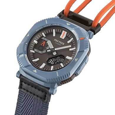 Casio Men's Pro Trek Hiking Digital Blue Cloth Strap Watch - PRJB001B-2
