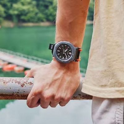 Casio Men's Pro Trek Hiking Digital Blue Cloth Strap Watch