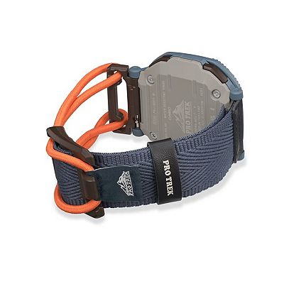 Casio Men's Pro Trek Hiking Digital Blue Cloth Strap Watch