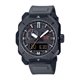 Casio Men's Pro Trek Tough Solar Triple Sensor Analog - Digital Resin Strap Watch - PRW6900BF-1