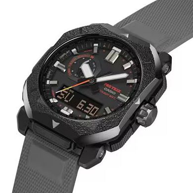Casio Men's Pro Trek Tough Solar Triple Sensor Analog - Digital Resin Strap Watch - PRW6900BF-1