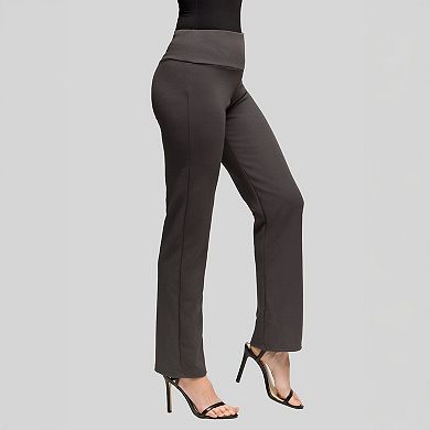 Women's 24Seven Comfort Apparel High Waist Stretch Dress Pants