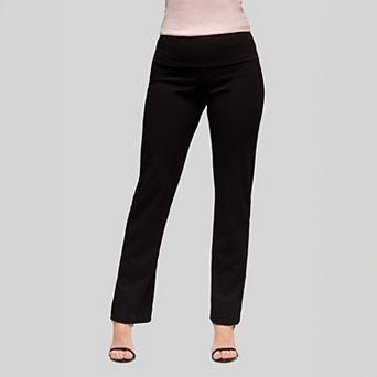 Women's 24Seven Comfort Apparel High Waist Stretch Dress Pants