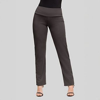 Women's 24Seven Comfort Apparel High Waist Stretch Dress Pants