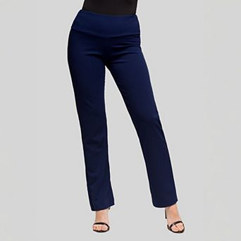 Women's 24Seven Comfort Apparel High Waist Stretch Dress Pants