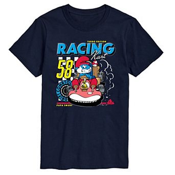 Men's Smurfs Papa Smurf Racing Kart Graphic Tee