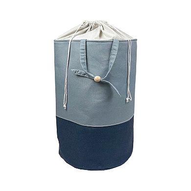 Tall Fabric Tote with Liner and Drawstring Closure