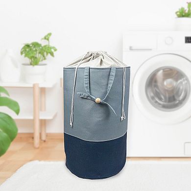 Tall Fabric Tote with Liner and Drawstring Closure