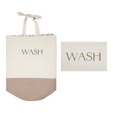 Tall Fabric Tote with Liner and Drawstring Closure