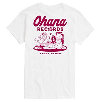 Disney's Lilo & Stitch Men's Ohana Records Graphic Tee