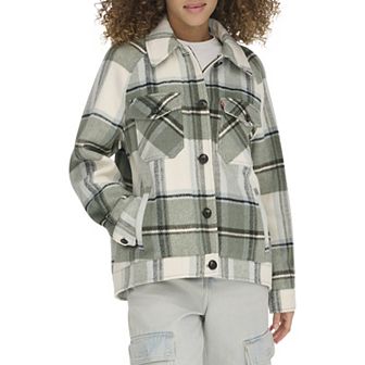 Women's Levi's® Wool Blend Raglan Sleeve Shirt Jacket