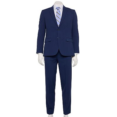 Nautica Men's Modern-Fit Bi-Stretch Suit - Blue Solid