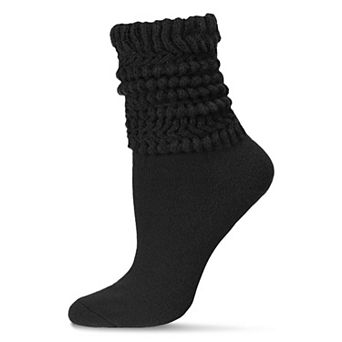 Women's Wide Ribbed Slouched Ankle Fashion Crew Sock