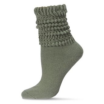 Women's Wide Ribbed Slouched Ankle Fashion Crew Sock