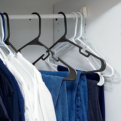Lux Decor 50-pack Plastic Hangers Heavy Duty Space Saving Cloth Hangers Set For Dress Shirts & Coat