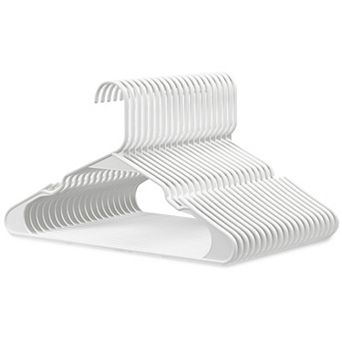 Lux Decor 50-pack Plastic Hangers Heavy Duty Space Saving Cloth Hangers Set For Dress Shirts & Coat