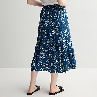 Juniors' Live To Be Spoiled Button Front Mini Skirt