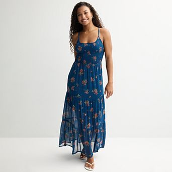 Juniors' Live To Be Spoiled Printed Power Mesh Maxi Dress