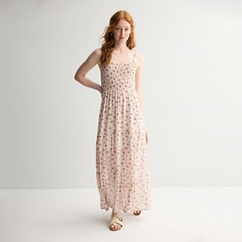 Juniors' Live To Be Spoiled Printed Power Mesh Maxi Dress