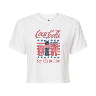 Juniors' Coca-Cola Yes To Coke Vintage Cropped Tee