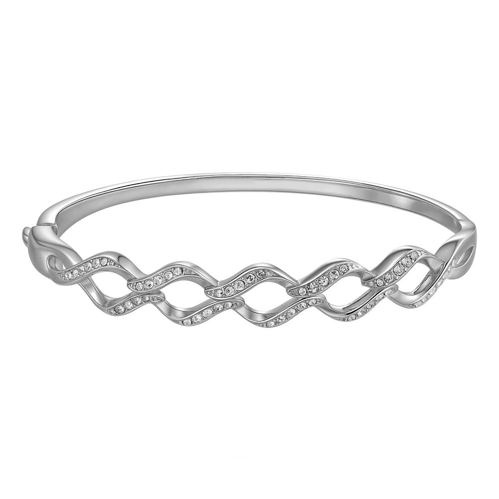 Claudia Narrow Crystal Hinged Bangle Bracelet Crystal