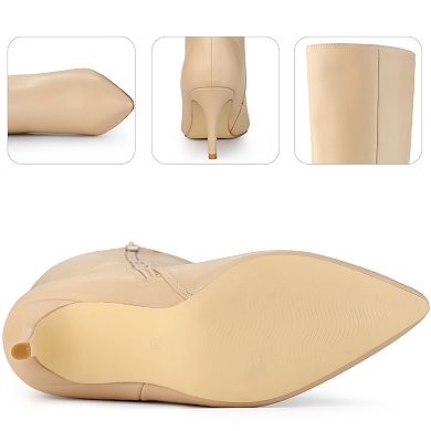 High Heels Pointed Toe Stiletto Heel Knee High Boots for Women