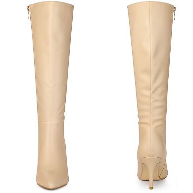 High Heels Pointed Toe Stiletto Heel Knee High Boots for Women