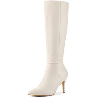 High Heels Pointed Toe Stiletto Heel Knee High Boots for Women