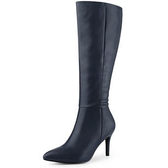 High Heels Pointed Toe Stiletto Heel Knee High Boots for Women