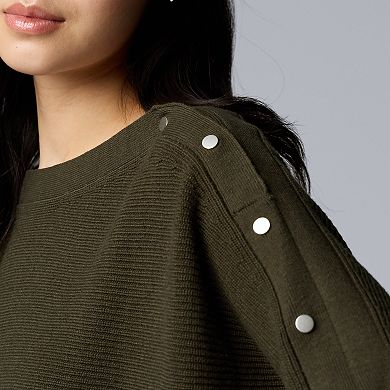 Women's Simply Vera Vera Wang Dolman Snap Sweater