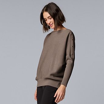 Women's Simply Vera Vera Wang Dolman Snap Sweater