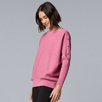 Women's Simply Vera Vera Wang Dolman Snap Sweater